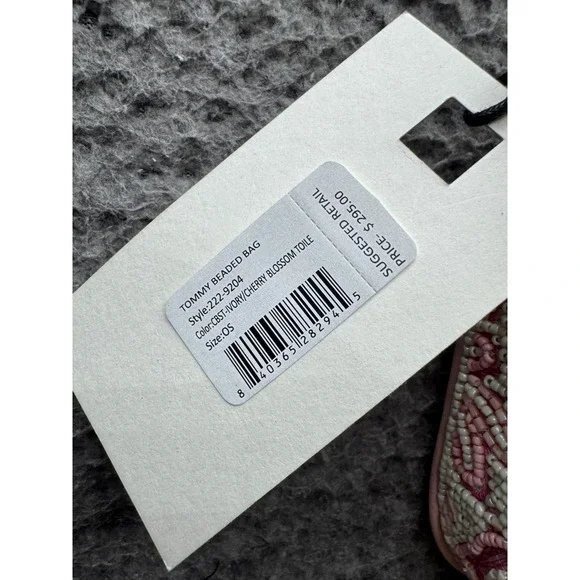 NWd Staud Women's Tommy Cherry Blossom Toile Ivory Beaded Flap Shoulder Bag - Picture 9 of 16